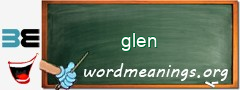 WordMeaning blackboard for glen